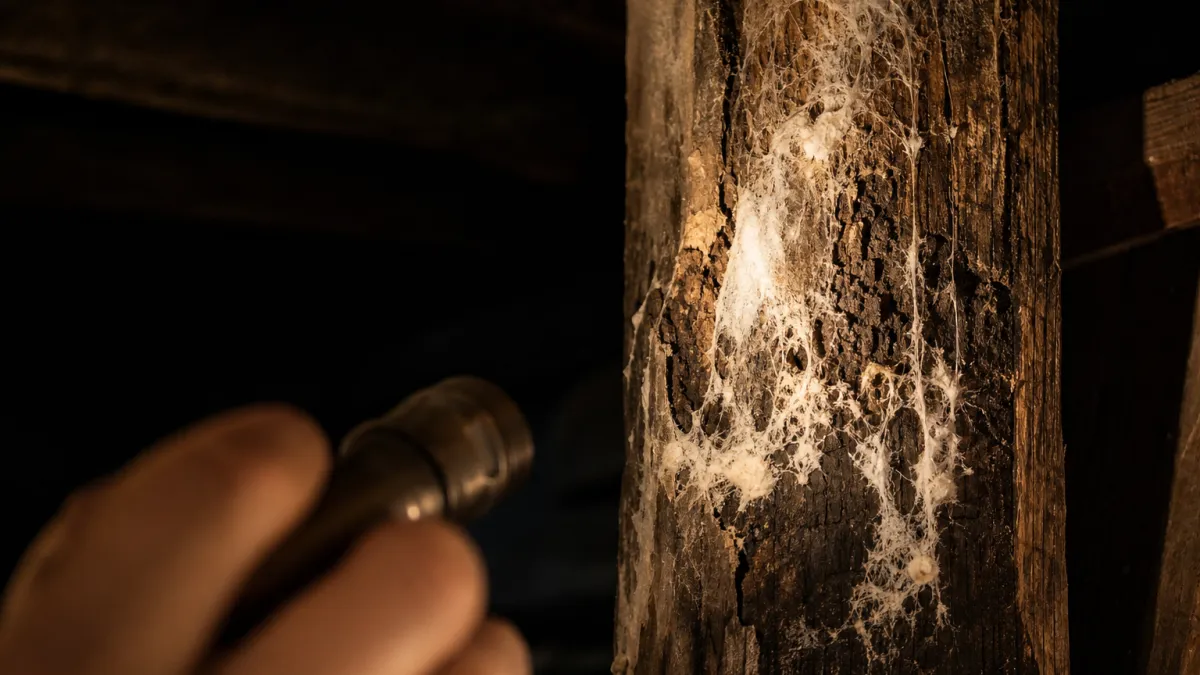 Photos mérule : identifier les signes d'une infestation